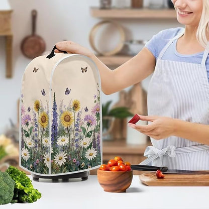 Talayituse Sunflower Daisy Lavender Butterfly Print Blender Dust Cover - Image 3