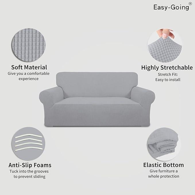 Easy-Going Stretch Oversized Loveseat Slipcover 1-Piece Sofa Cover Furniture - Image 3