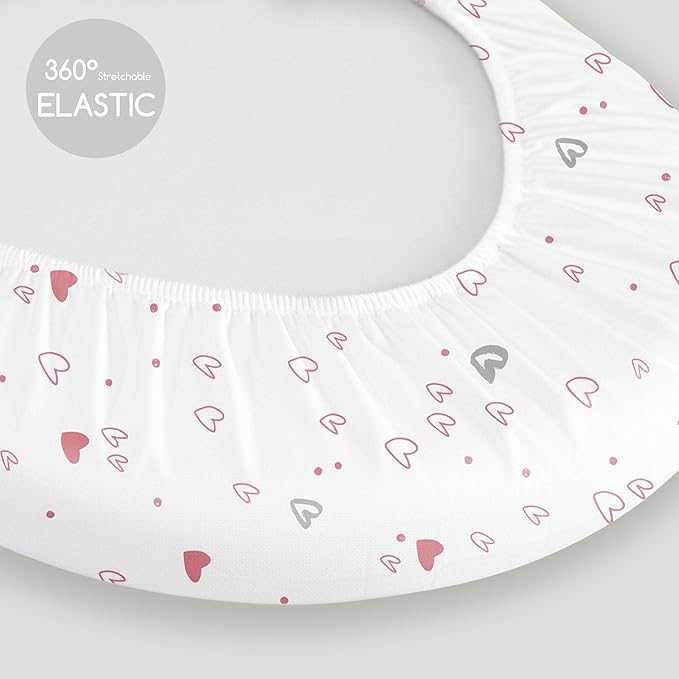 Bassinet Sheets for Baby Girl 32 * 16, 3 Pack Soft Breathable Baby Bassinet - Image 5