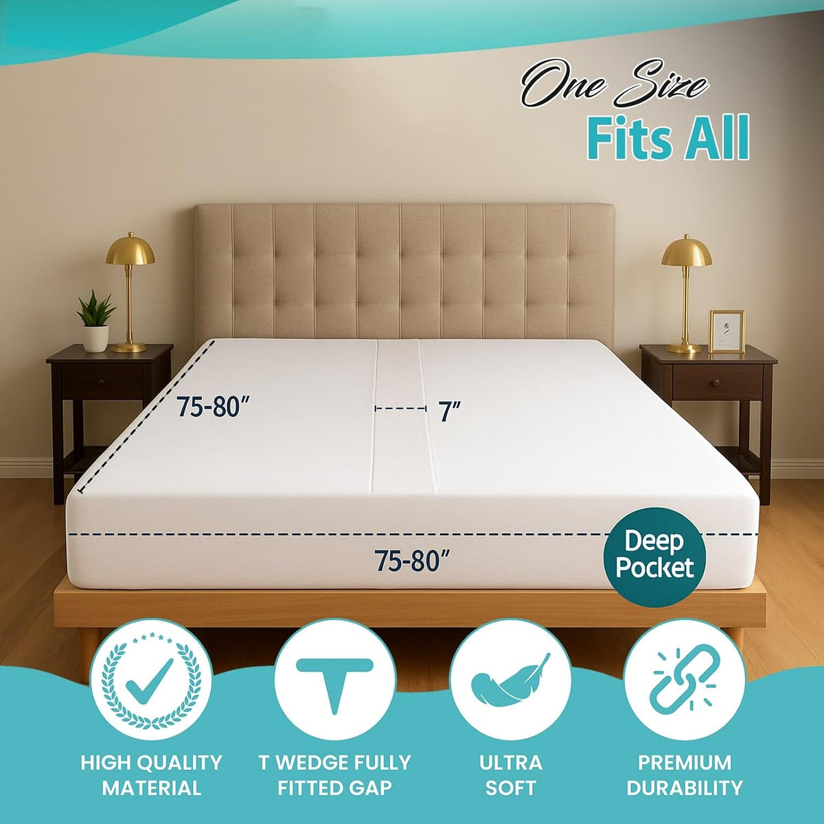 2-in-1 bed bridge twin/twin xl to king with, side view