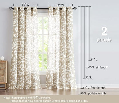 Treatmentex Leaf Semi Sheer Curtains - Image 6