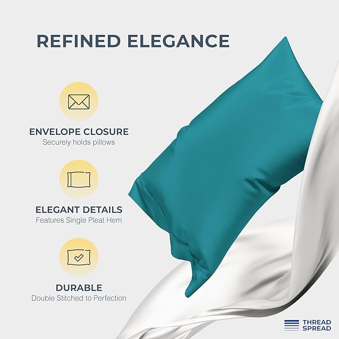 THREAD SPREAD 100% Egyptian Cotton Sheets Queen Size Bed Set - Image 4
