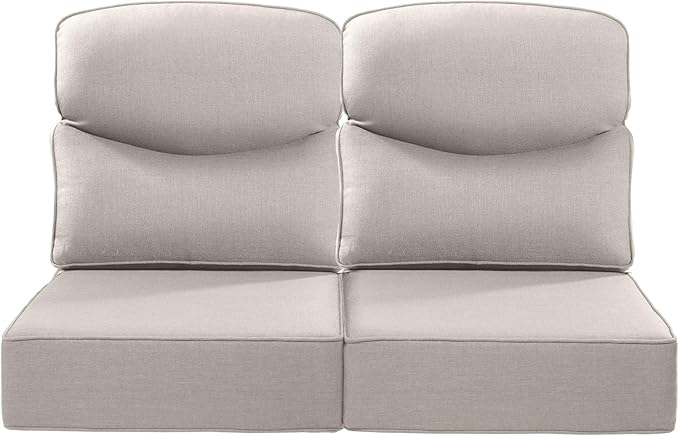 Luxury 24x24x6 Inch Smile Outdoor Chair Cushions Set of 2 by ACTREST