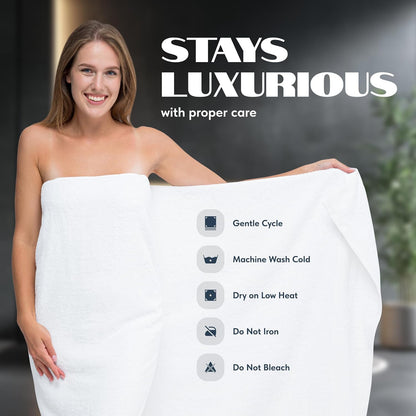 white classic luxury white bath sheets 2 pack, package contents