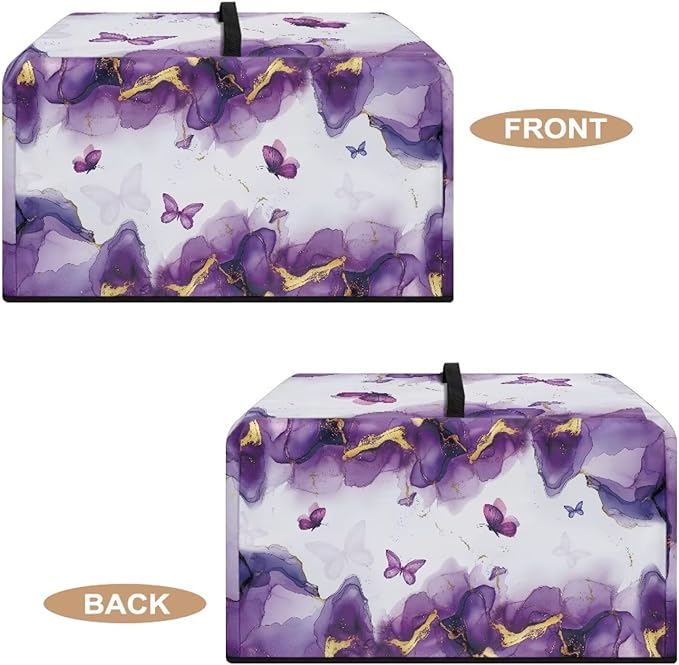 Microwave Oven Dust Cover, Marble Heat-Resistant Waterproof Polyester Fabric - Image 5