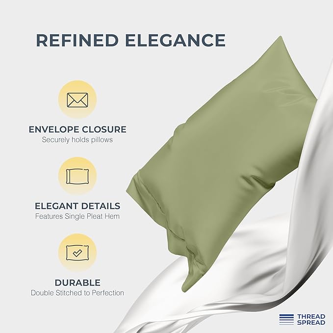 THREAD SPREAD 100% Egyptian Cotton Sheets Queen Size - Image 4