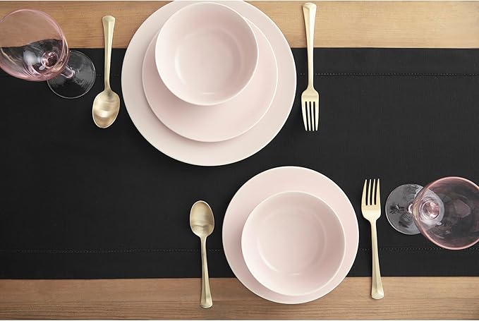 Solino Home Black Table Runner 48 Inches - Image 3