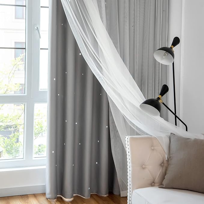 Star Blackout Curtains for Bedroom - Image 8