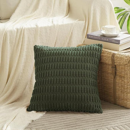 Fancy Homi 4 Packs Boho Olive Green Decorative Throw Pillow Covers 26x26 Inch - Image 2