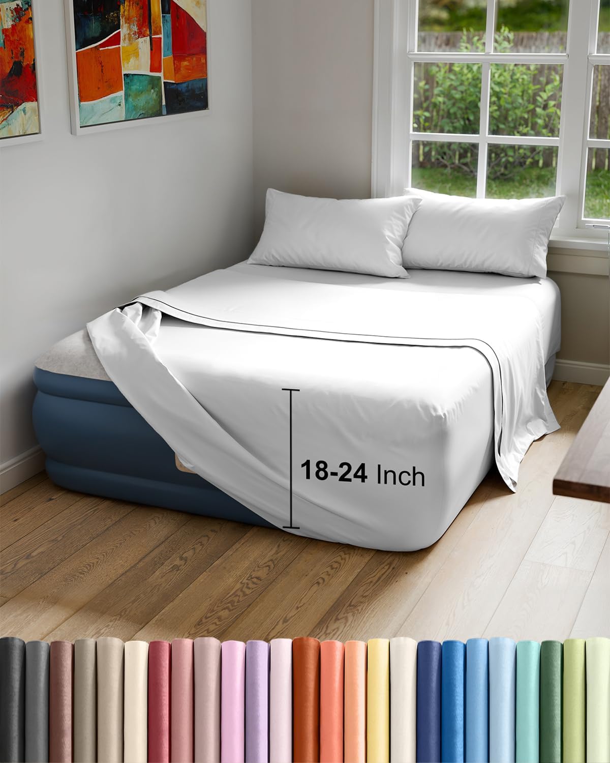 air mattress sheet set for full size, main product view