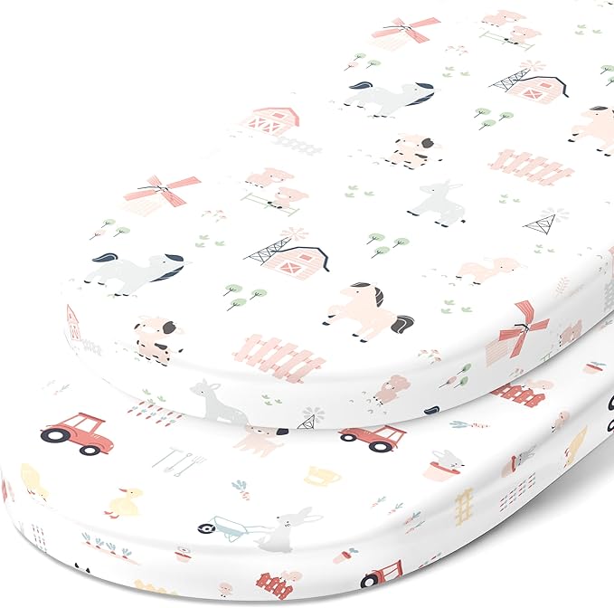 Bassinet Fitted Sheets for Delta Children and Simmons Kids Bassinet by JoeyJoan