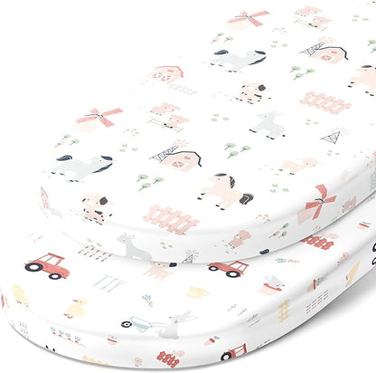 Bassinet Fitted Sheets for Delta Children and Simmons Kids Bassinet by JoeyJoan
