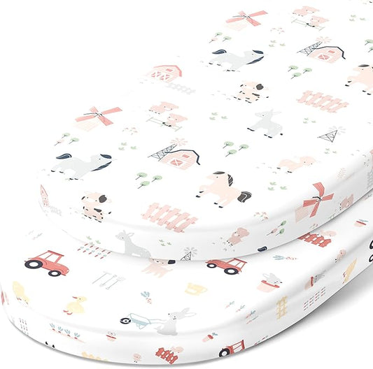 Bassinet Fitted Sheets for Fisher Price Bassinet Soothing Motions, Stow and Go by JoeyJoan