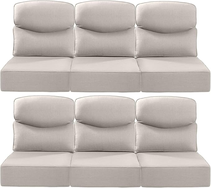 Luxury 22x24/22x25 6-Inch Smile Patio Cushions by ACTREST