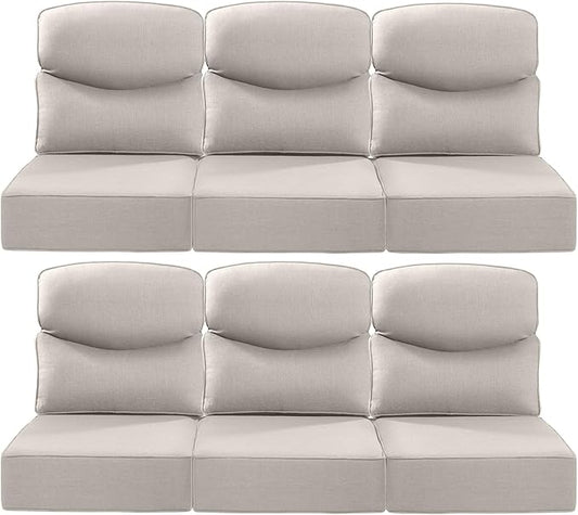 Luxury 22x24/22x25 6-Inch Smile Patio Cushions by ACTREST