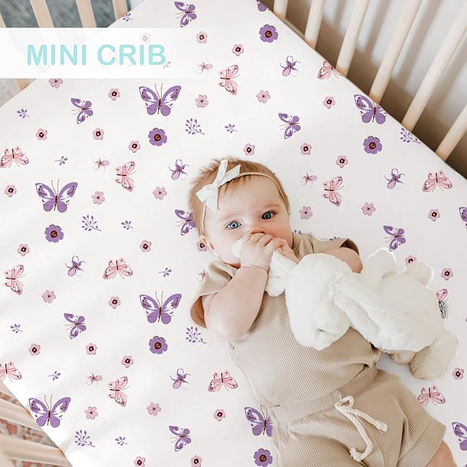 bimocosy Mini Crib Sheets, Pack and Play Sheets - Image 3