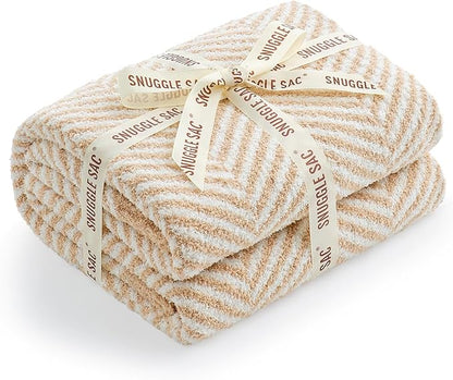 Snuggle Sac Herringbone Throw Blanket - Image 5