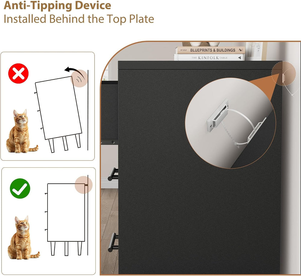 Garvee 6 Dresser for Bedroom, 52 in Wide Drawer with Large Storage Space, Fre...