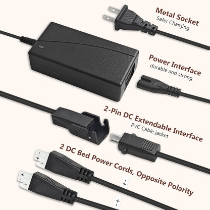 adjustable bed base power supply adapter, electric bed, close-up detail