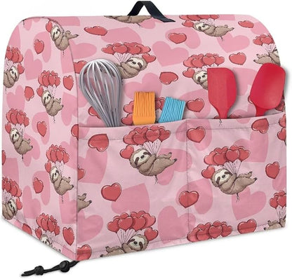 Funny Sloth with Hearts Mixer Cover Stand Mixer Dust Proof Covers with Handle - Image 2