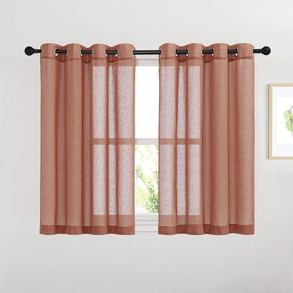 NICETOWN Washed Linen Sheer Curtains by NICETOWN