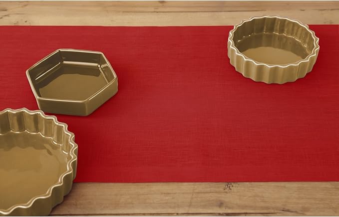 Solino Home Linen Red Table Runner 144 Inches Long - Image 3