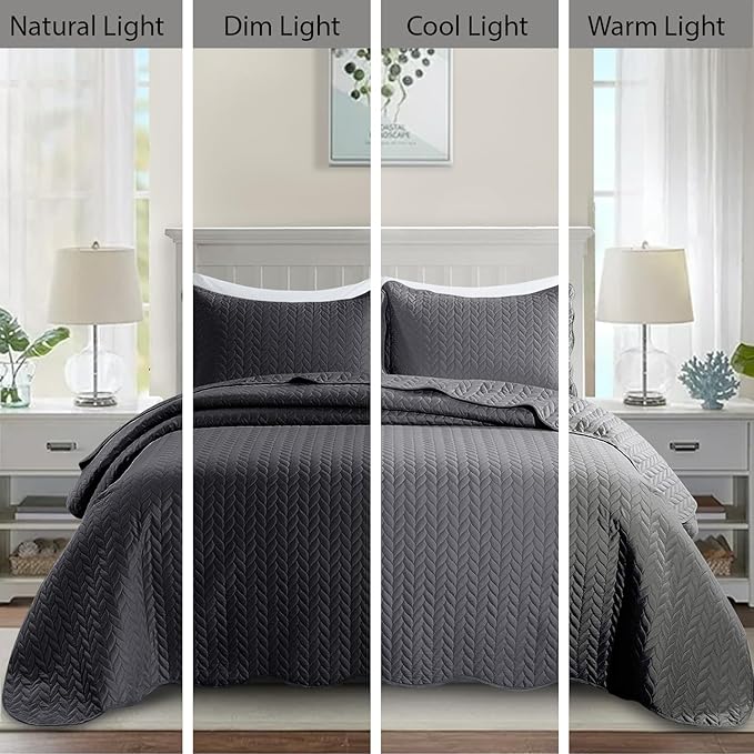 IR Imperial Rooms 8 Pack California King Quilt Bedding Set - Image 4