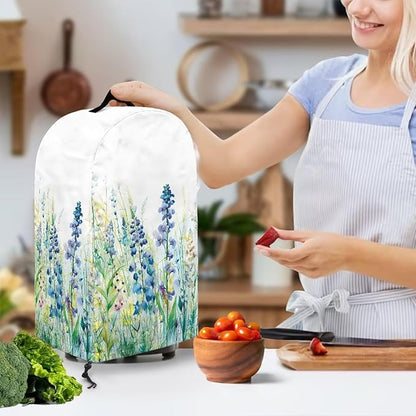 Blue Green Floral Coffee Machine Dust Cover Appliance Dust Covers Anti - Image 3