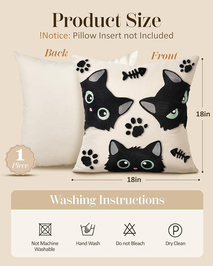 Embroidered Throw Pillow Covers 18x18 Inch - Image 4