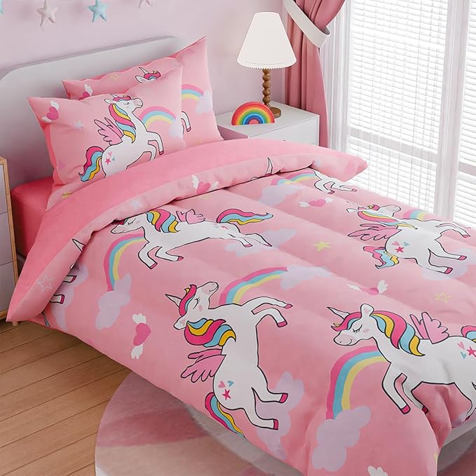 SANDJEST Unicorns Bedding Full Set - Image 3