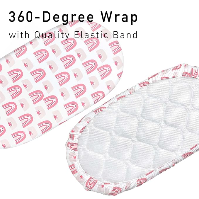 Gllquen Baby Bassinet Sheets 4 Pack, Breathable Cozy Fitted Mattress Sheet - Image 4