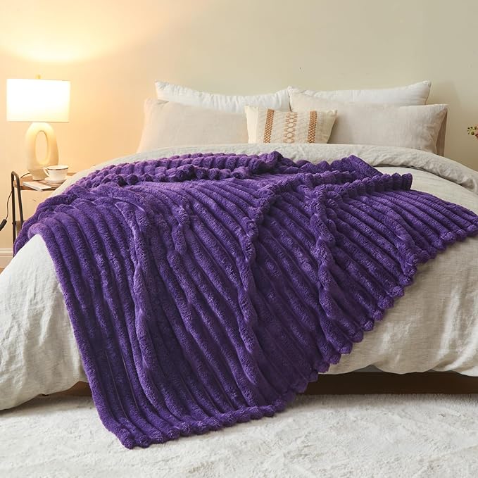 NEWCOSPLAY Super Soft Throw Blanket Purple Premium Silky Flannel Fleece 3D - Image 9