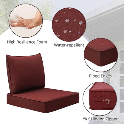 Sunbrella Outdoor Patio Chair Cushions Set, Water-Repellent, Fade Resistant - Image 4