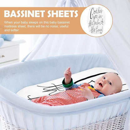Knitted Bassinet Sheet Fitted Elastic Cradle Mattress Sheet Breathable - Image 5