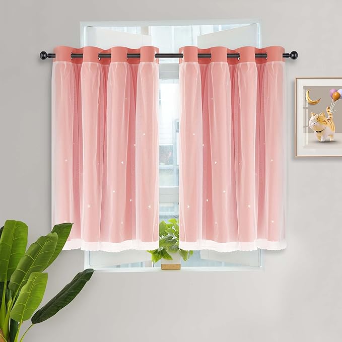 Kinryb Princess Small Curtains for Girls Bedroom - Image 8