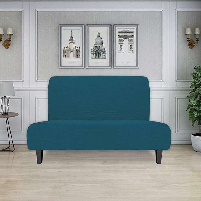 Easy-Going Stretch Futon Slipcover Armless Futon Bed Cover Furniture Protector - Image 2