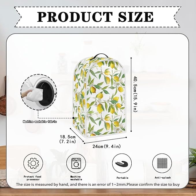 Yellow Lemon Blender Dust Cover, Anti Fingerprint Polyester Stand Mixer or - Image 6