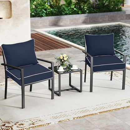 Deep Seat Outdoor Cushions Set of 2, UV&Fade Resistant Deep Seat Patio Cushions - Image 6