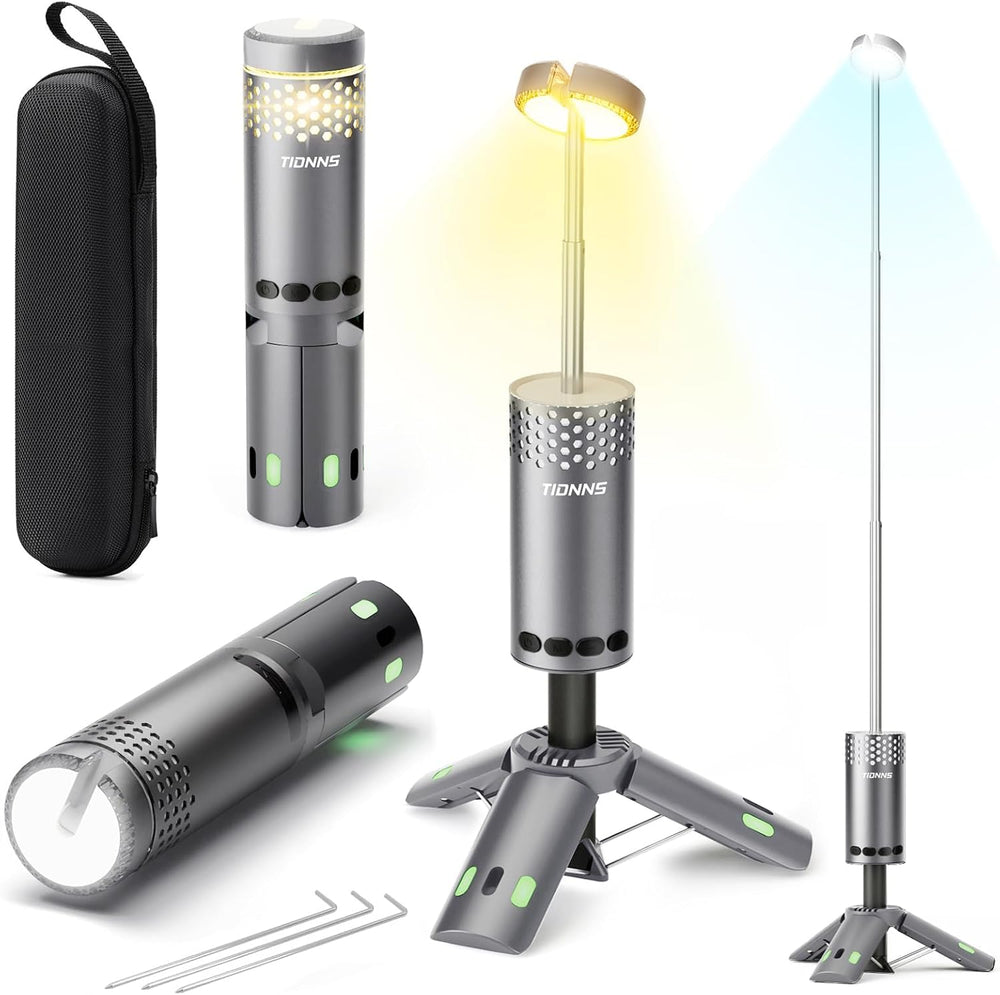 Rechargeable Camping Lights with Stand, Slate Gray