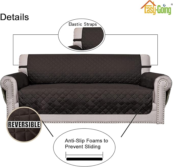 Easy-Going Oversized Chair Sofa Slipcover Reversible Sofa Cover Water Resistant - Image 3