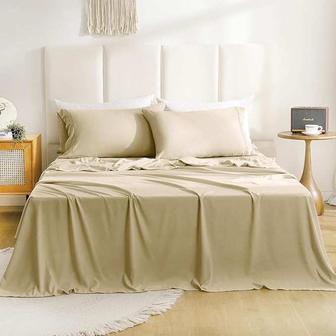 Deep Pocket Super Soft Queen Sheet Set by COZYSMILE