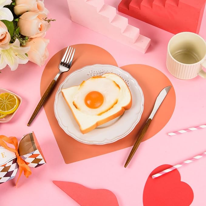 FOBSME 60 Pack Valentine's Day Heart Shape Placemats Paper Love Heart Table - Image 4