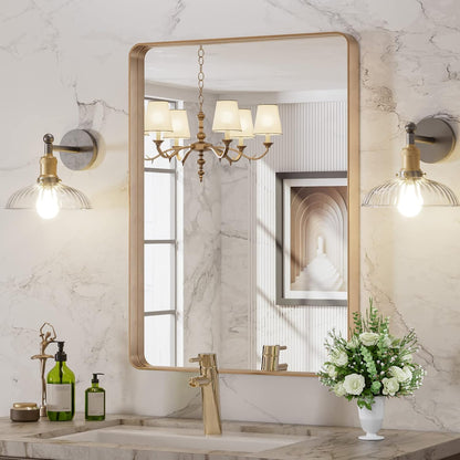 loaao 22"x30" gold bathroom mirror, main product view