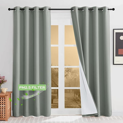 KGORGE 4-in-1 Soundproof Anti Dust 100% Blackout Curtains by KGORGE