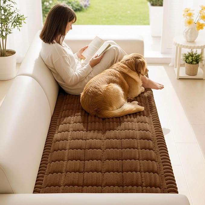 Smiry Couch Cover for Dogs Washable, Non Slip Fuzzy Pet Couch Covers for 3 - Image 2