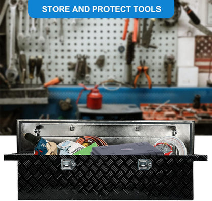 60"x12"x14" aluminum truck tool box with lock &, package contents