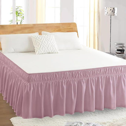 King Bed Skirt, Elastic Wrap Around Bed Skirt King Size, Bed Skirts - Image 5