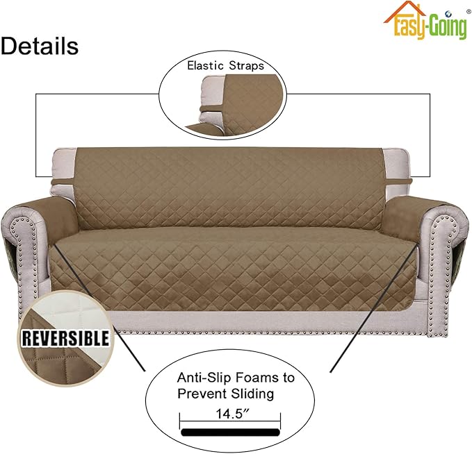 Easy-Going Sofa Slipcover Reversible Loveseat Sofa Cover Couch Cover - Image 3