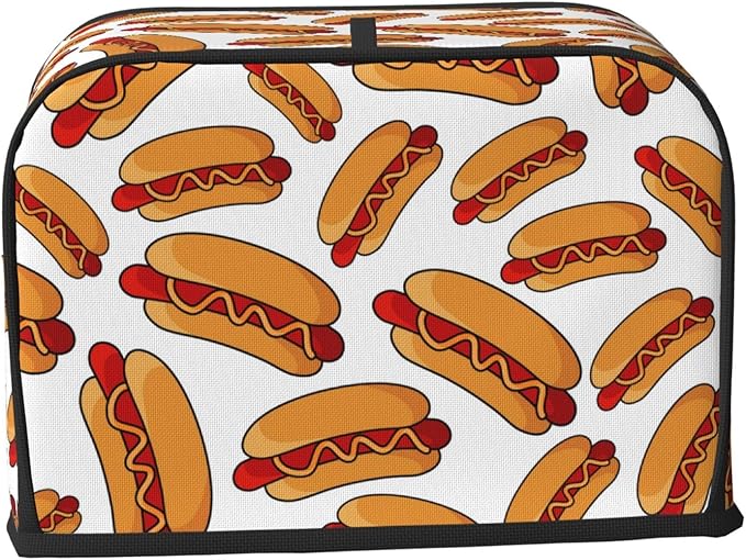 Fun Hot Dog Food 2 Slice Toaster Cover, Waterproof Toaster Dust Cover Bread - Image 3