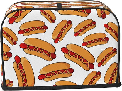 Fun Hot Dog Food 2 Slice Toaster Cover, Waterproof Toaster Dust Cover Bread - Image 3
